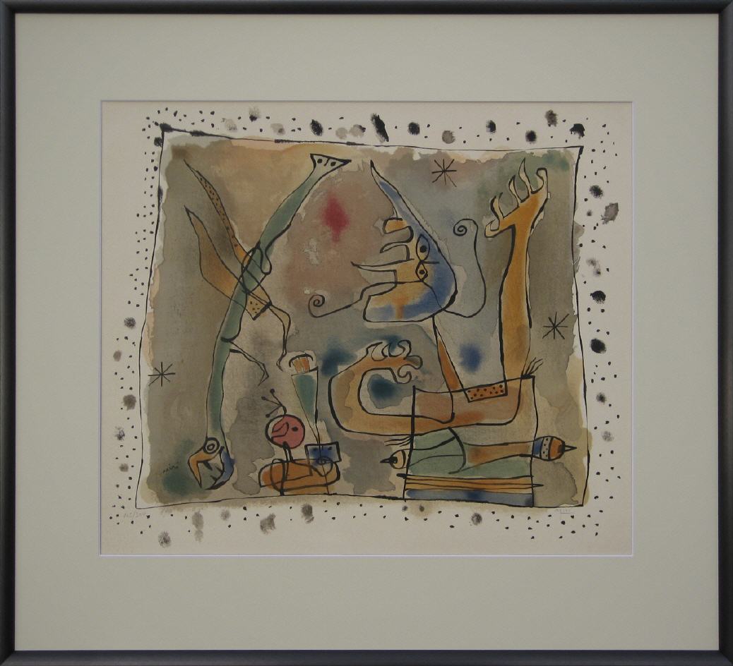 Joan Miro` handsigniert